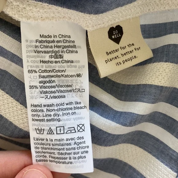 Madewell Plaza Button-Front Shirt in Blue Stripe - Picture 9 of 9